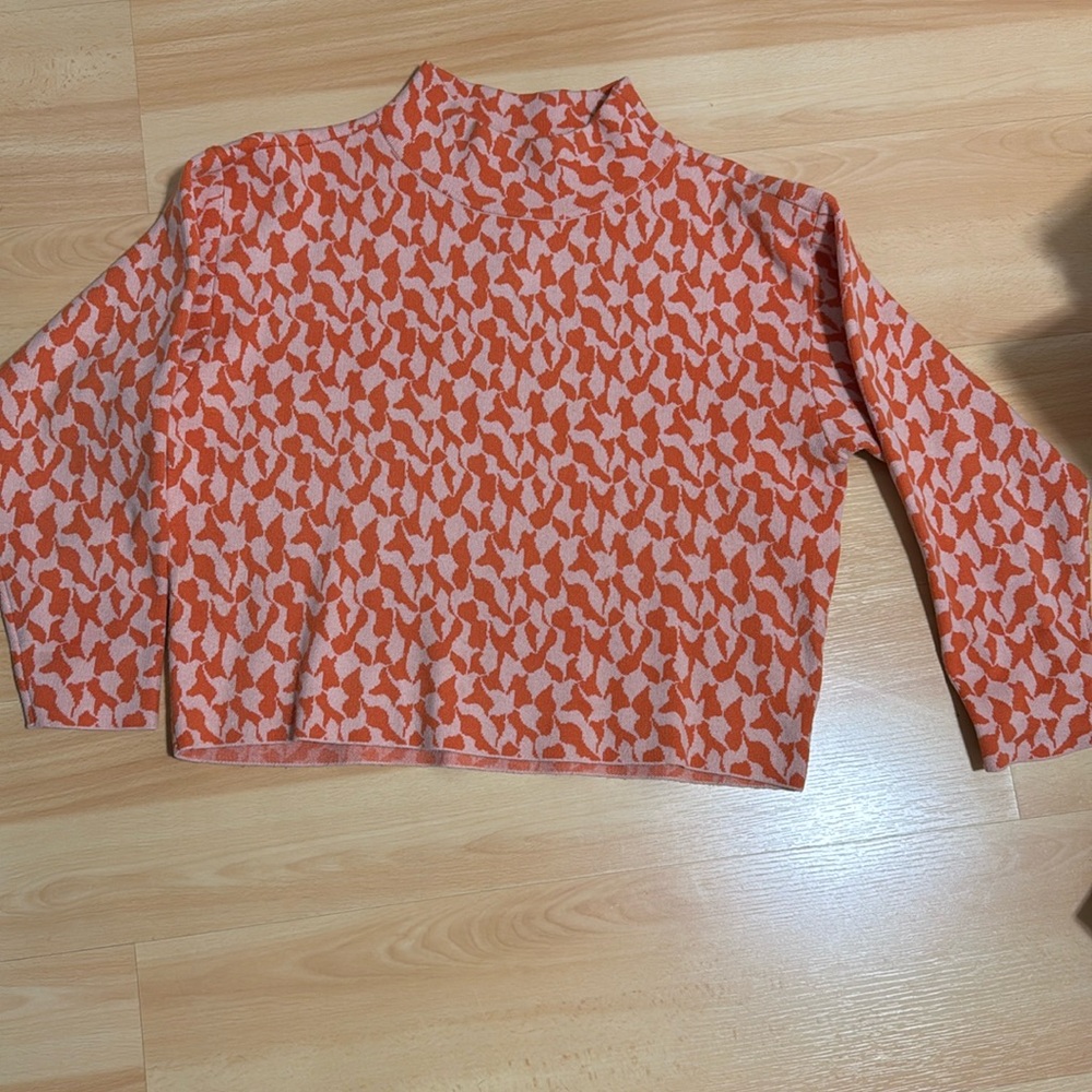 Anthropologie warm, soft, fun, mock turtleneck sweater